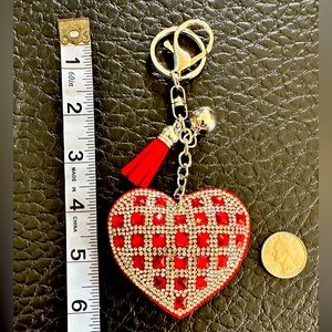 Red Bedazzled Bag Charm